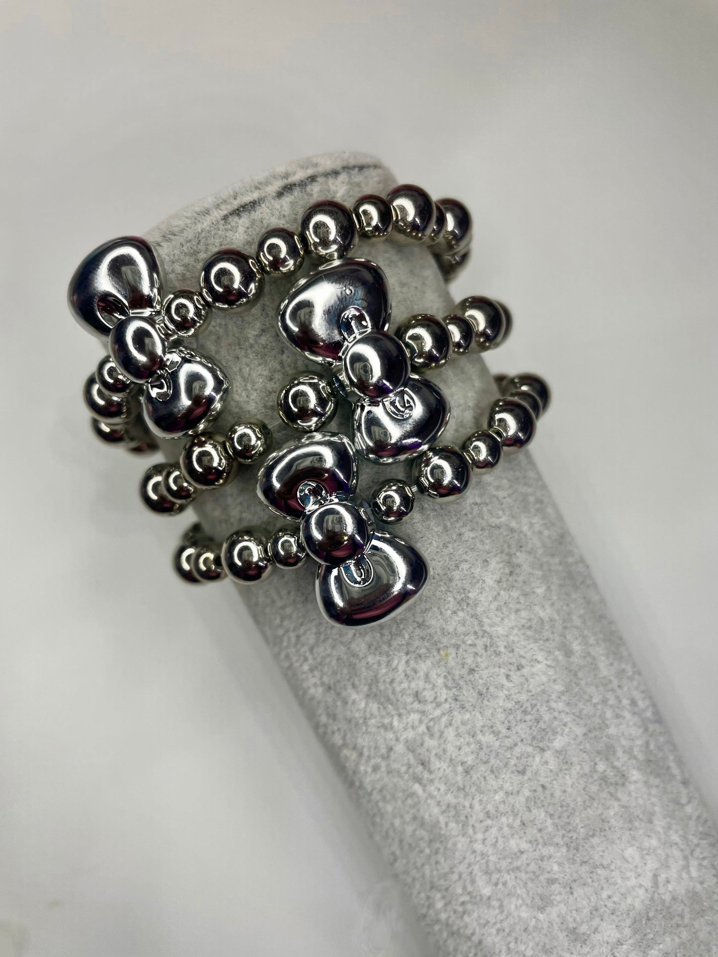 Silver hello kitty bows (1 piece)