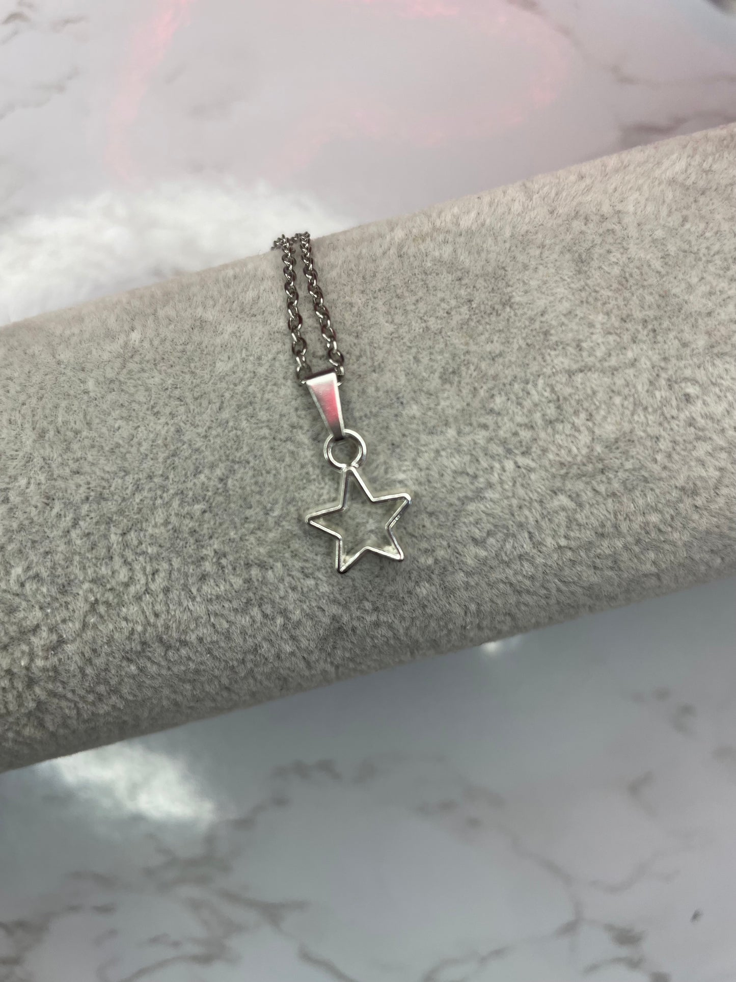 Silver star necklace