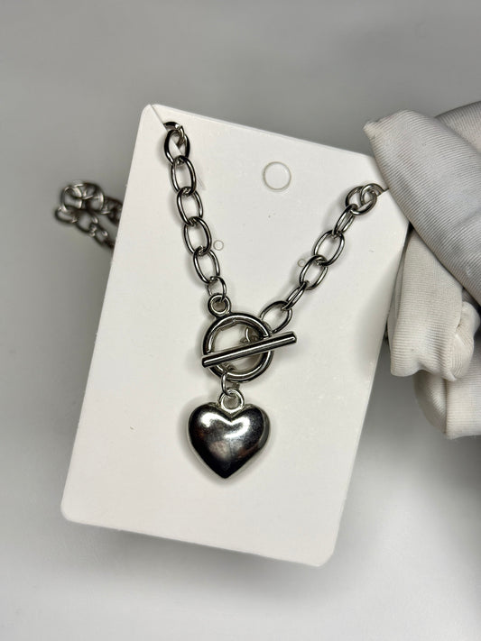 Locked heart necklace