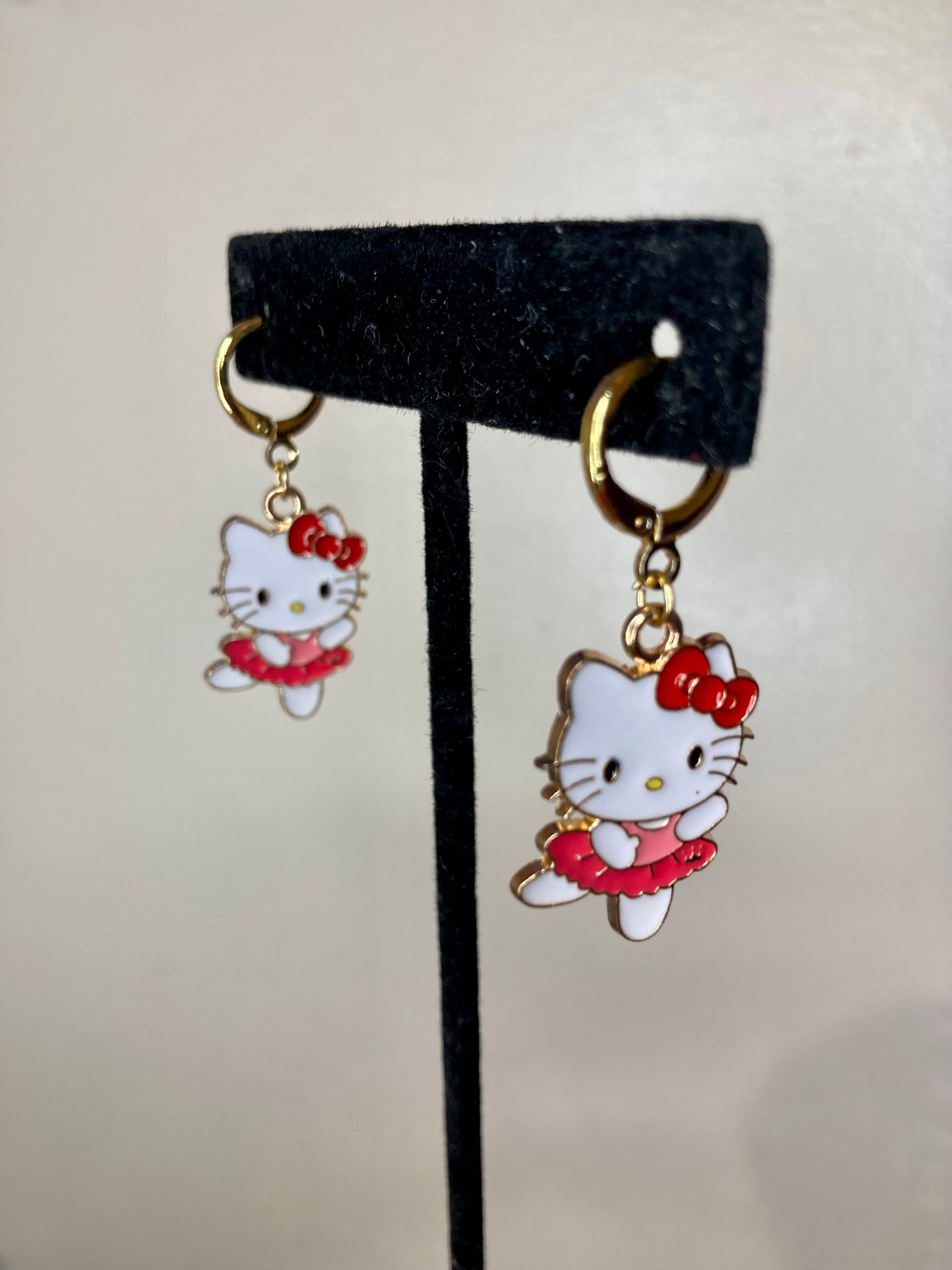 Hello kitty ballerina mini hoop earrings