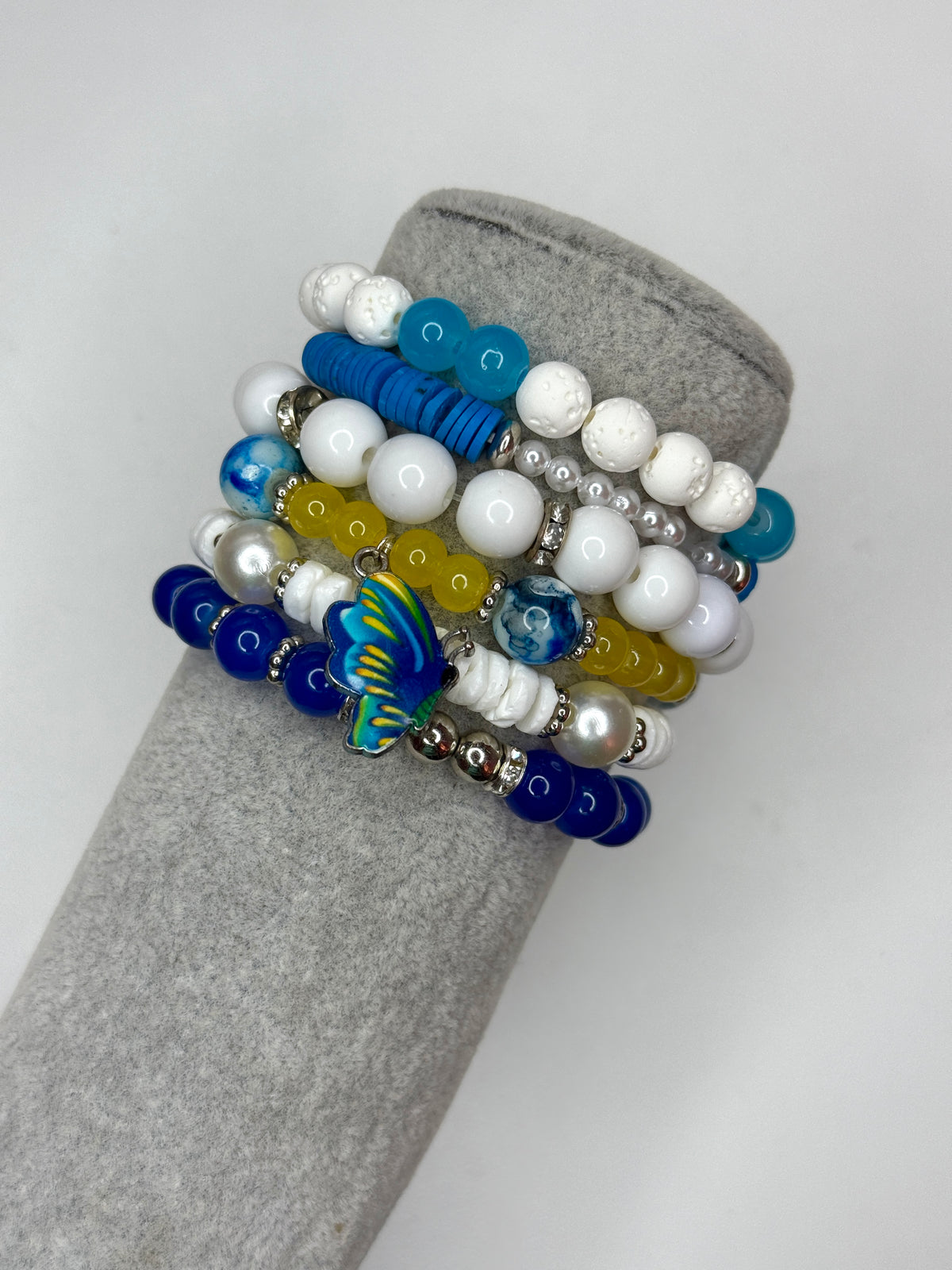 !LIMITED EDITION! Blue butterfly stack (6 piece)