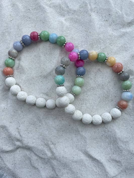 Rainbow sea side rocks (1 piece)