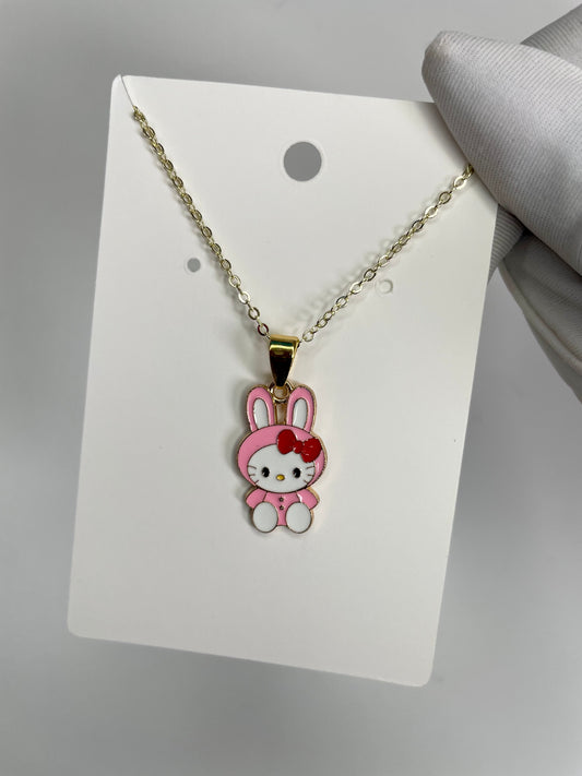 Hello kitty bunny costume necklace